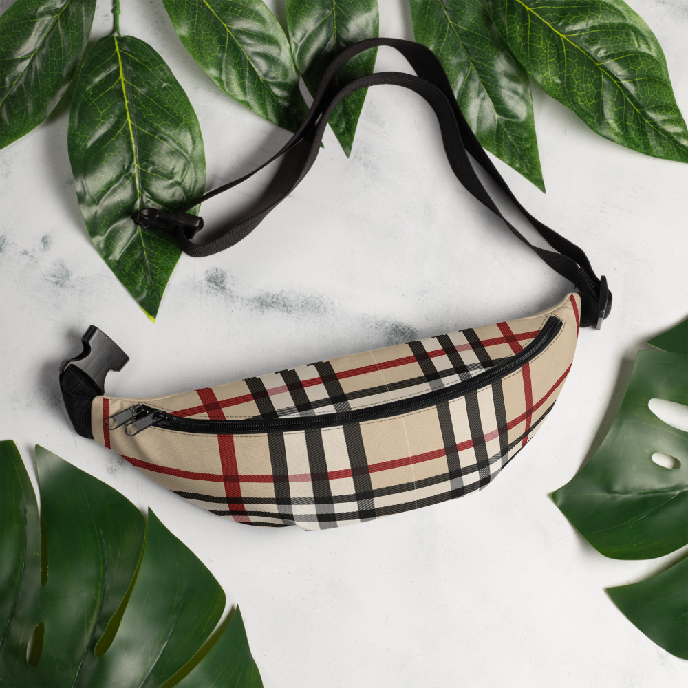 Berry Plaid Shoulder/Waist Bag - Image 2